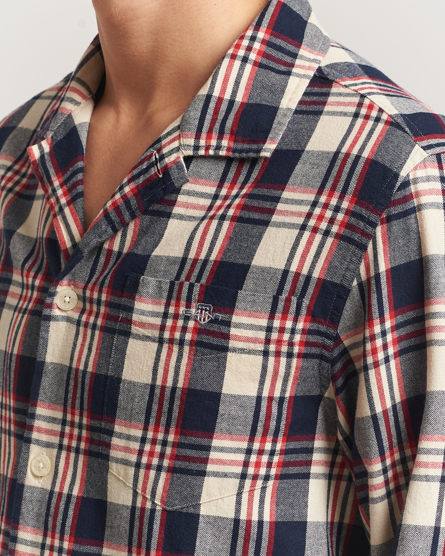 Homme | GANT Flannel Checked Pyjama Set Ruby Red | Gant | Flannel Checked Pyjama Set Ruby Red