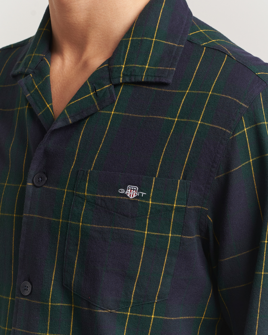 Homme | Peignoirs Et Pyjamas | GANT | Flannel Checked Pyjama Set Forest Green