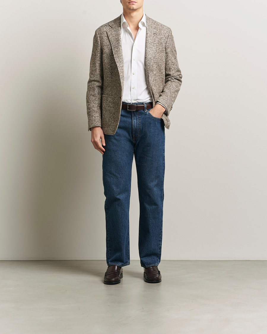 Homme | Blazers | GANT | Wool Checked Blazer Seed Melange