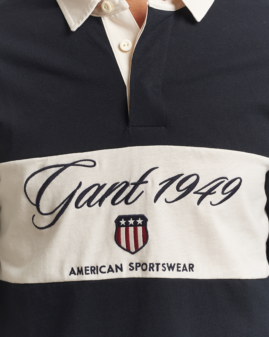 Homme | Pulls Et Tricots | GANT | Blocked Logo Heavy Rugger Black