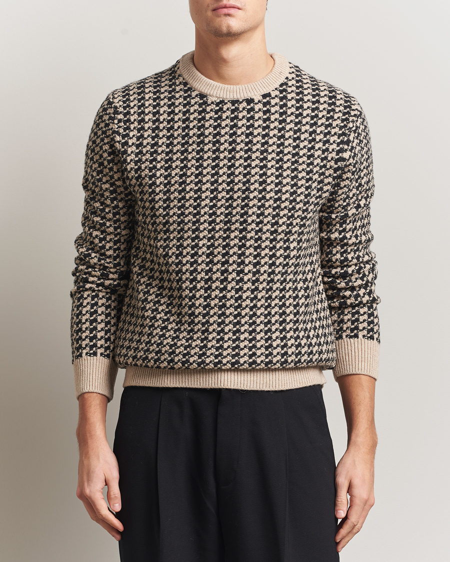 Homme | Pulls Et Tricots | GANT | Two Tone Textured Knitted Crew Neck Charcoal