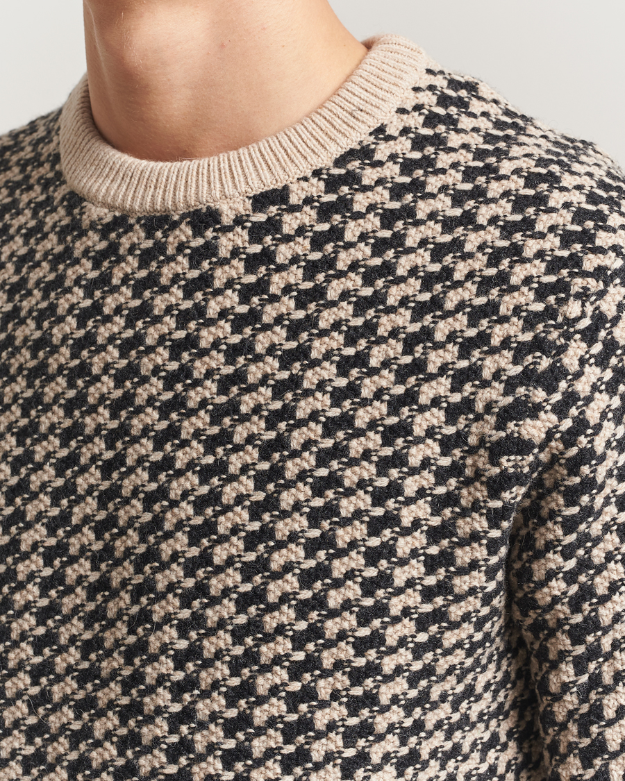Homme | Pulls Et Tricots | GANT | Two Tone Textured Knitted Crew Neck Charcoal