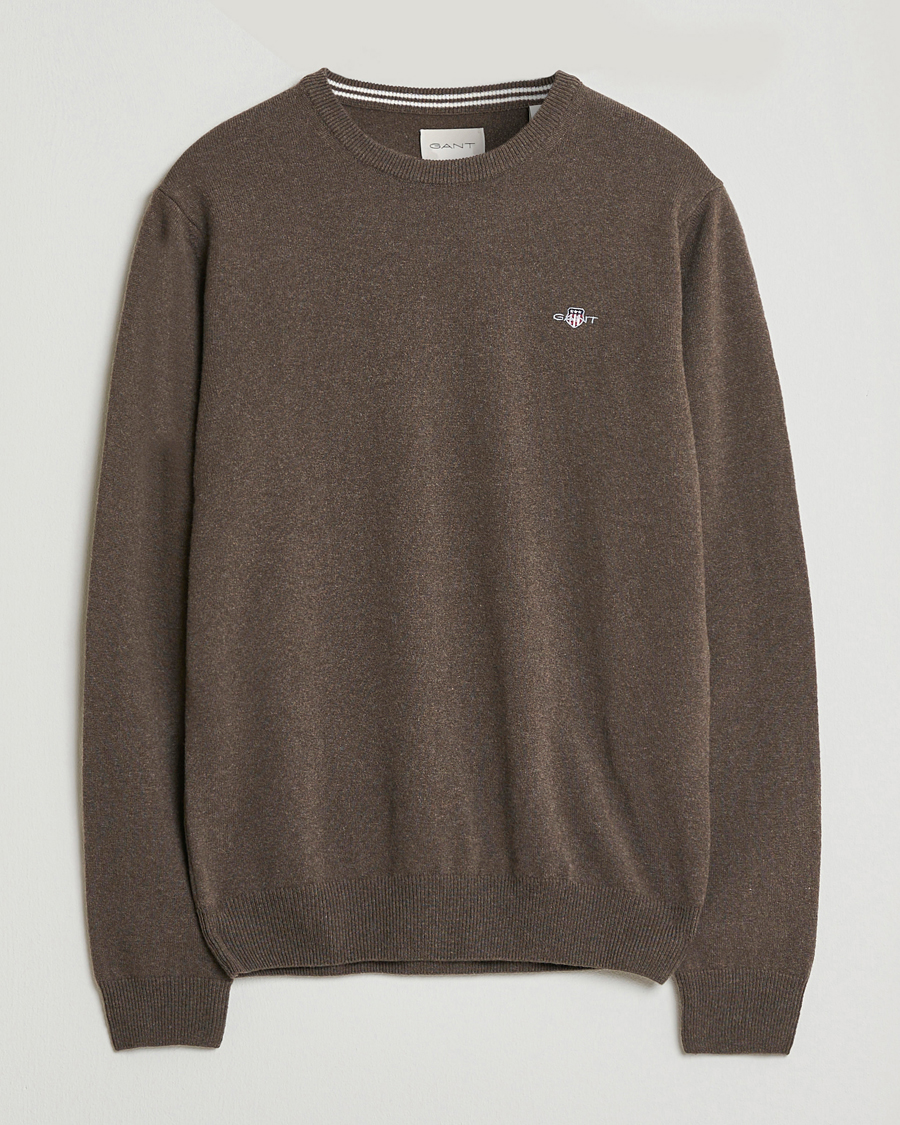 Homme | Pulls Et Tricots | GANT | Superfine Lambswool Crew Neck Seawood Melange