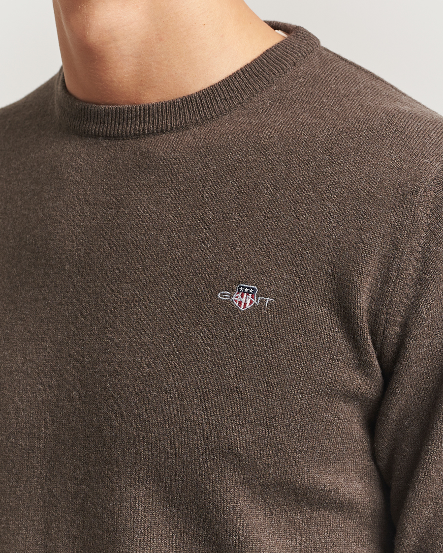 Homme | Pulls Et Tricots | GANT | Superfine Lambswool Crew Neck Seawood Melange