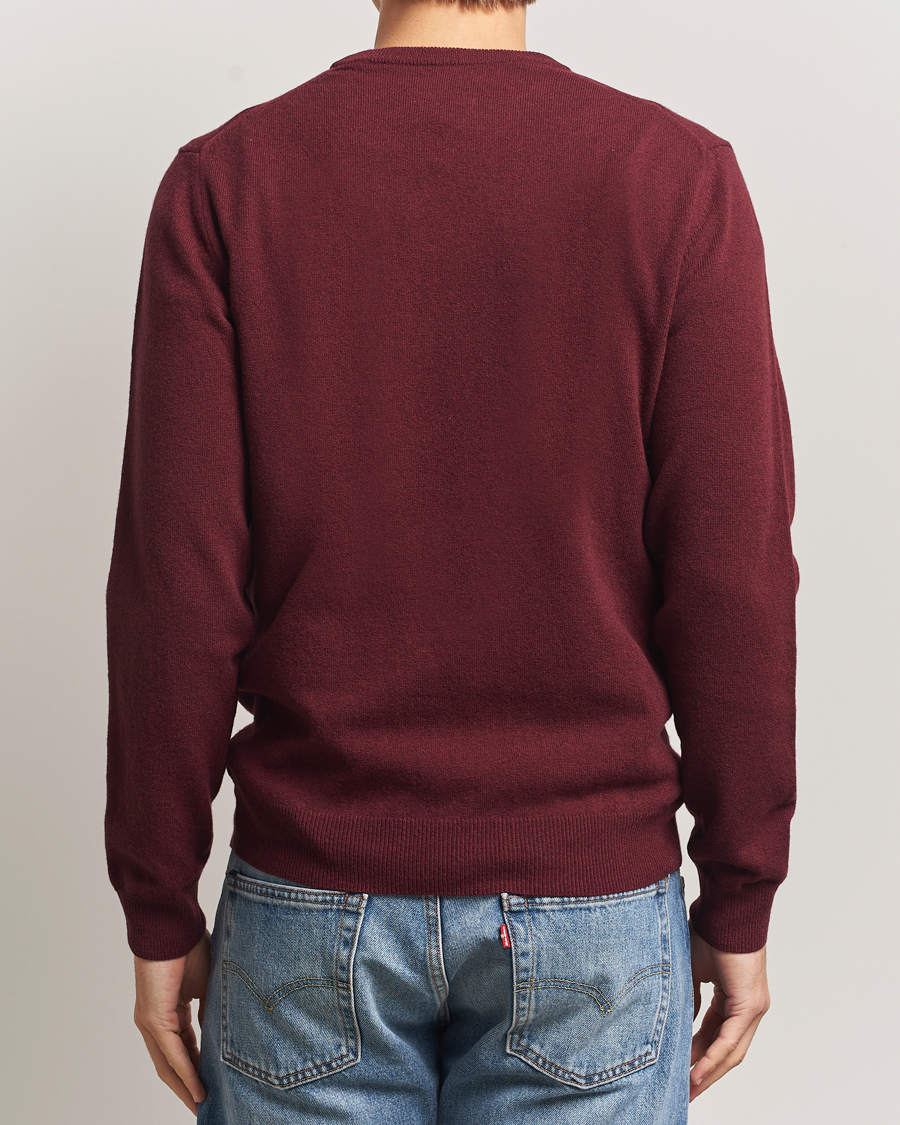 Homme | Pulls Et Tricots | GANT | Superfine Lambswool Crew Neck Bordeaux Melange