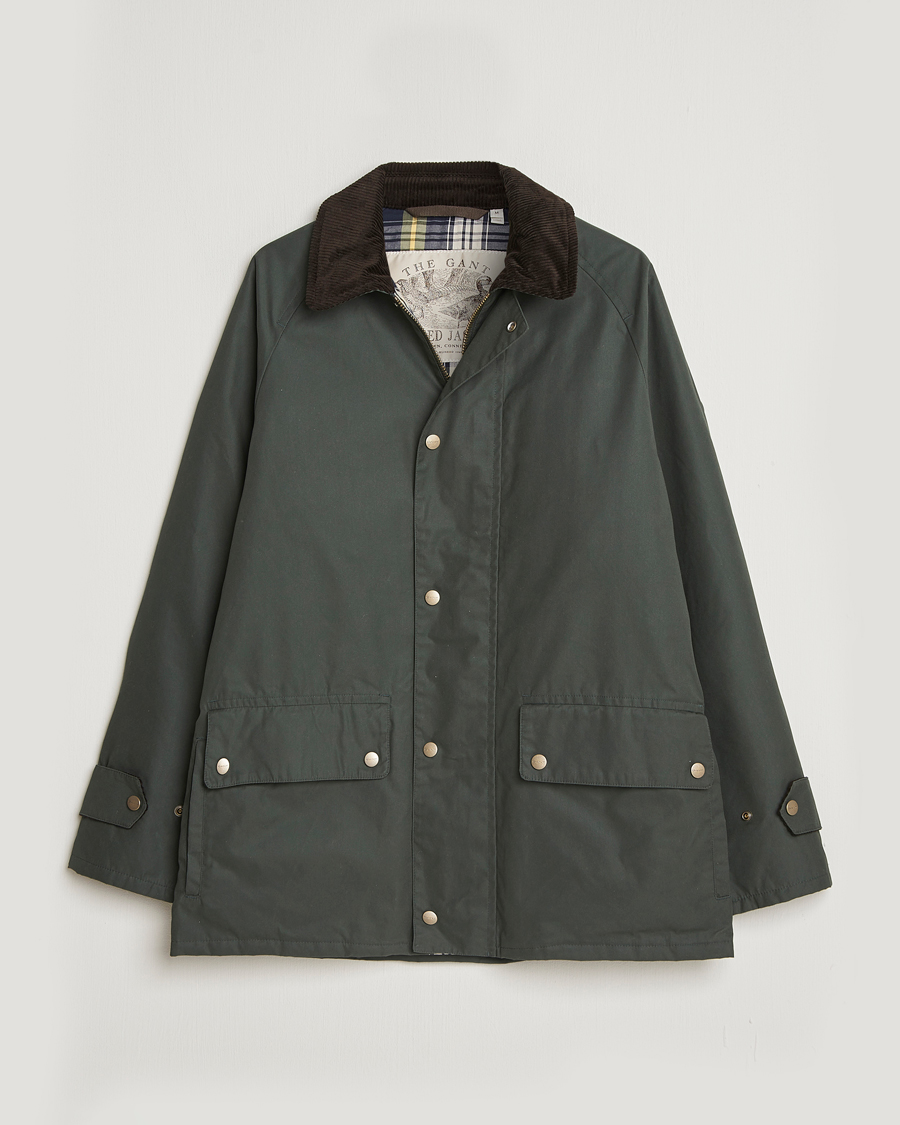 Homme | Manteaux Et Vestes | GANT | Waxed Barn Jacket Woody Green