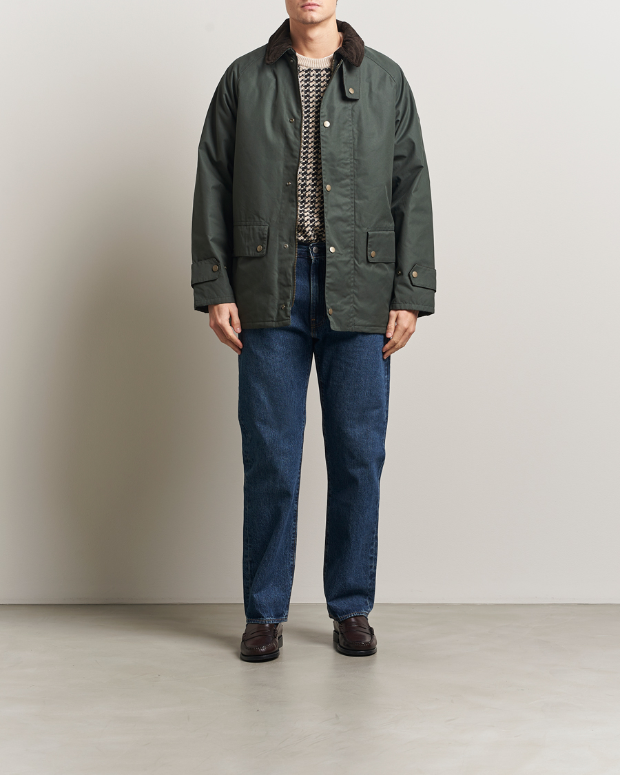 Homme | Manteaux Et Vestes | Gant | Waxed Barn Jacket Woody Green
