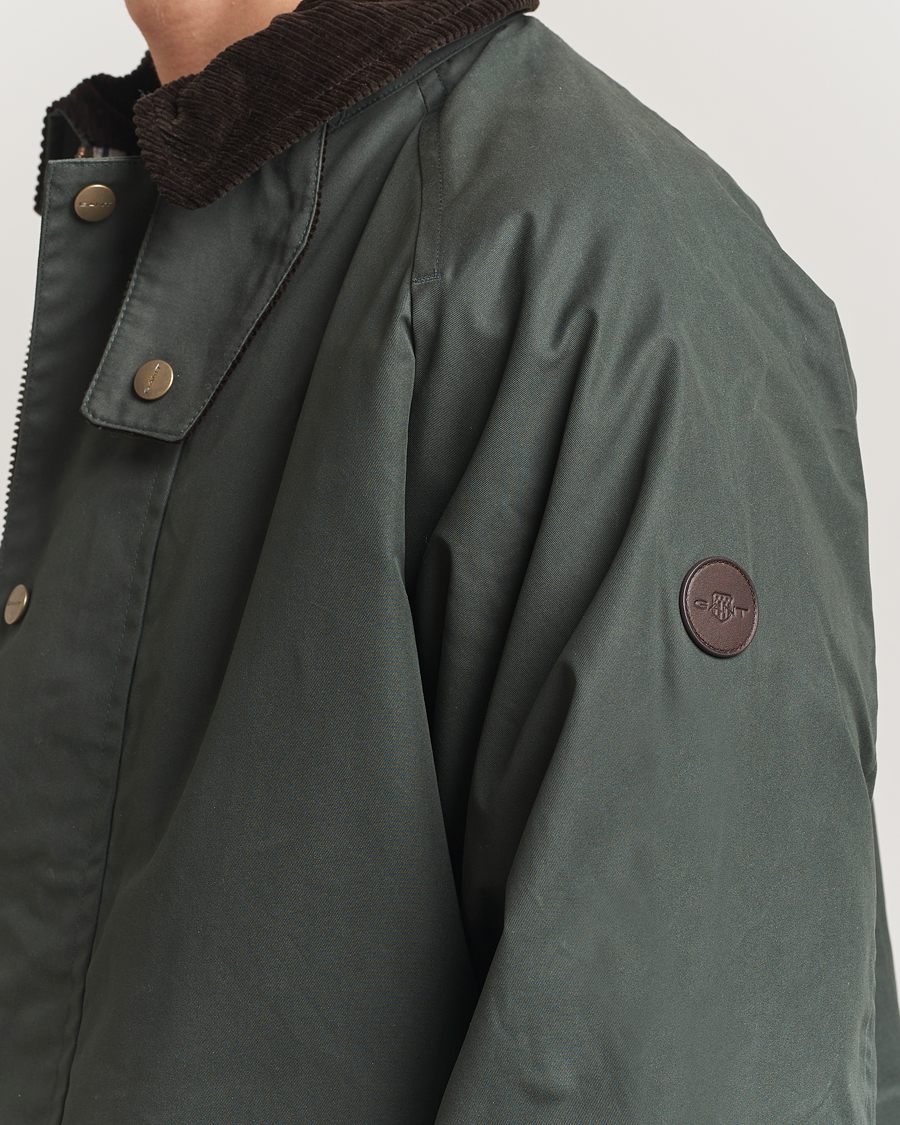 Homme | Manteaux Et Vestes | GANT | Waxed Barn Jacket Woody Green