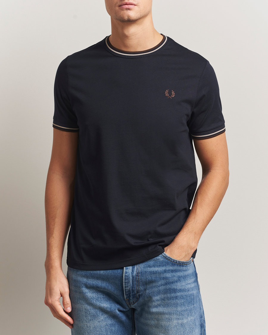 Homme | T-shirts | Fred Perry | Twin Tipped T-Shirt Navy