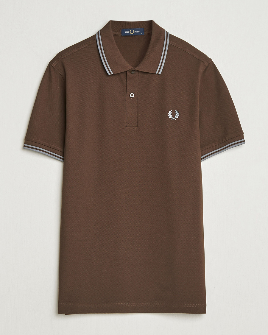 Homme | Polos | Fred Perry | Twin Tipped Shirt Burnt Tobacco