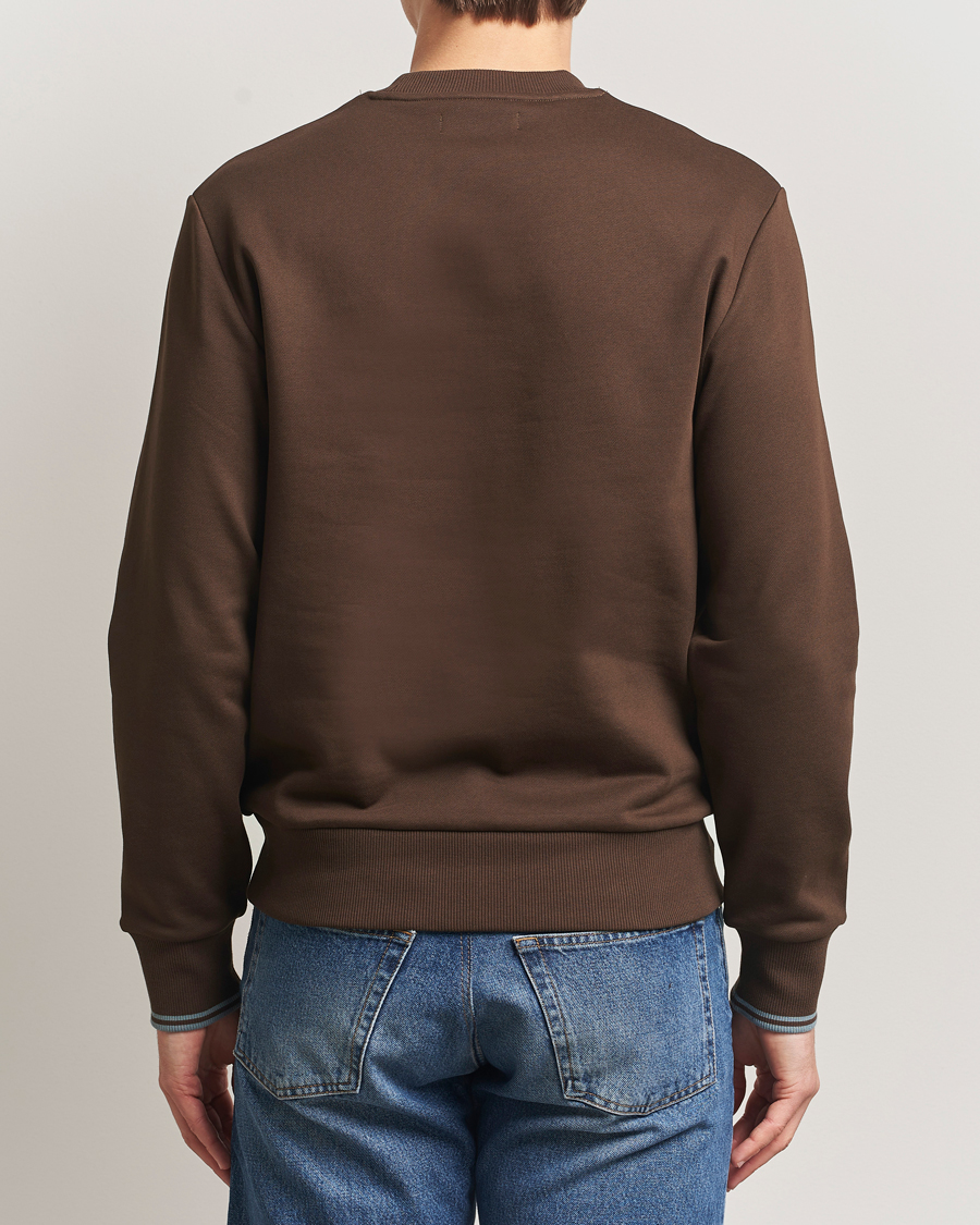 Homme | Pulls Et Tricots | Fred Perry | Crew Neck Sweatshirt Burnt Tobacco
