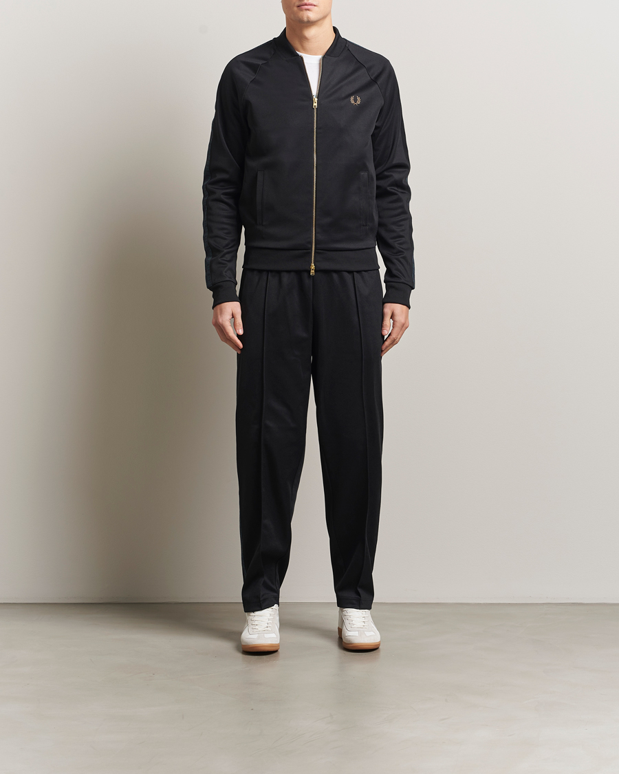 Homme | Pulls Et Tricots | Fred Perry | Blackwatch Tartan Taped Track Jacket Black