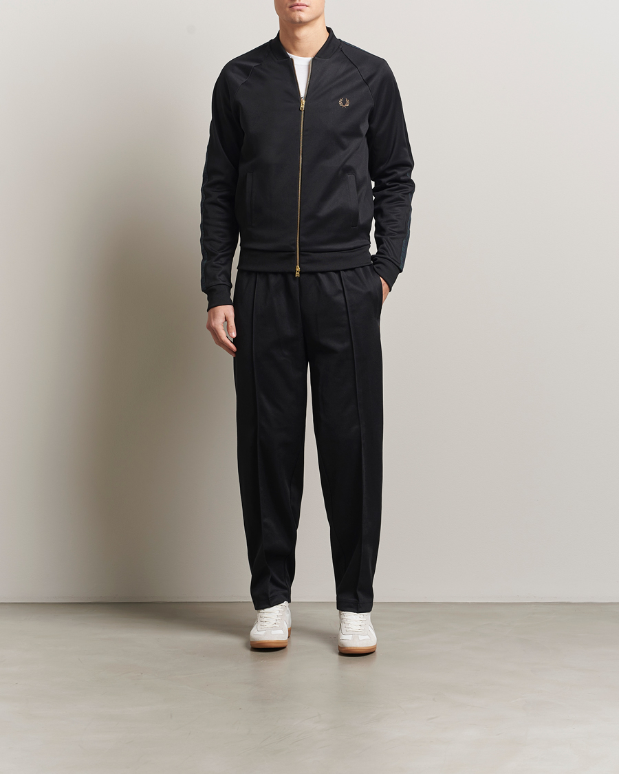 Homme | Pantalons | Fred Perry | Blackwatch Tartan Taped Track Pants Black