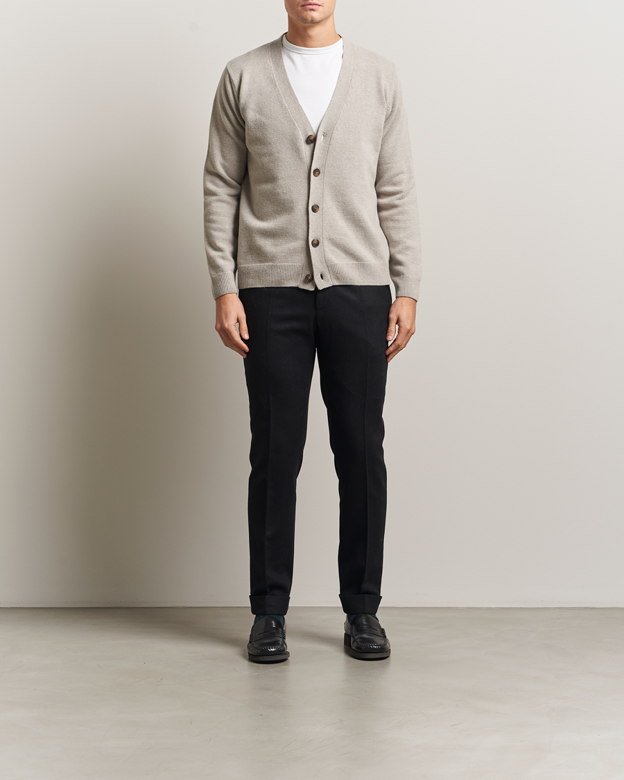 Homme | Pulls Et Tricots | Oscar Jacobson | Eduardo Wool Cardigan Beige