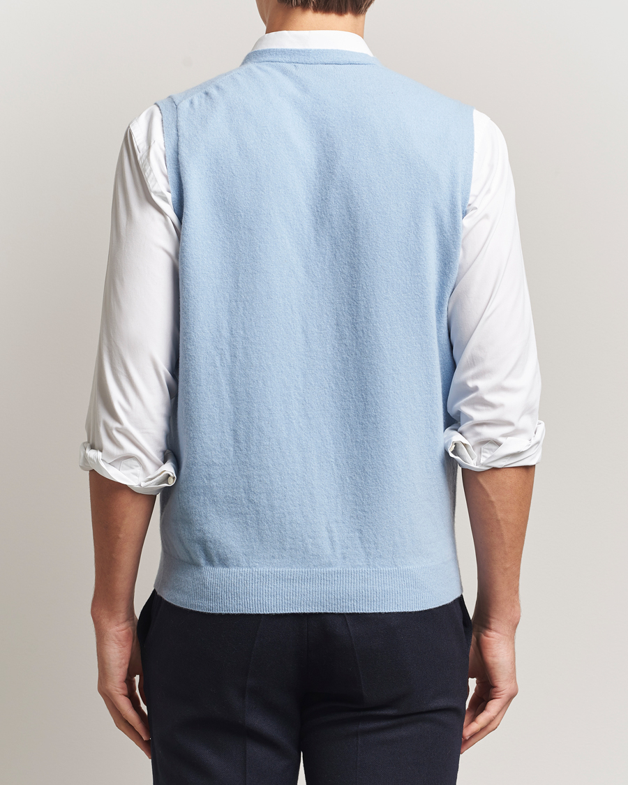 Homme | Pulls Et Tricots | Oscar Jacobson | Guiseppe Buttoned Vest Light Blue