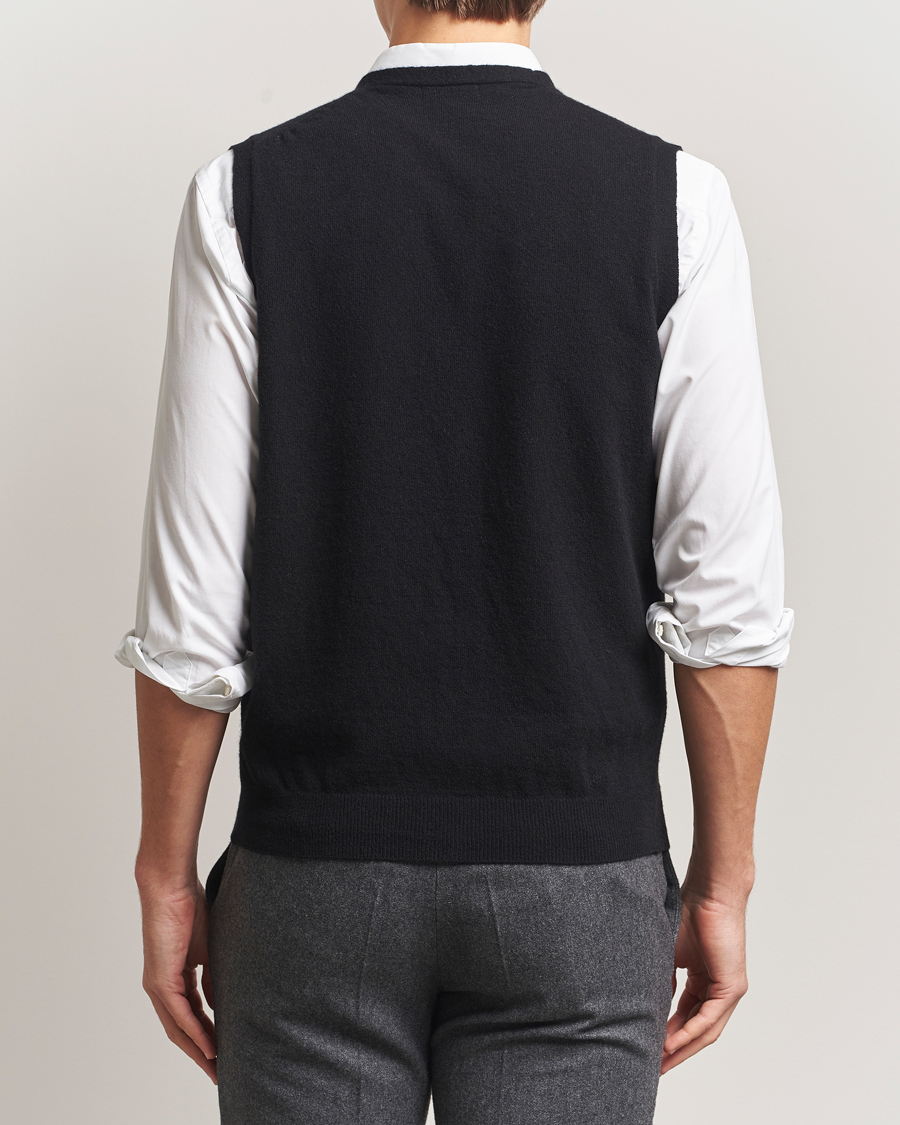 Homme | Pulls Et Tricots | Oscar Jacobson | Guiseppe Buttoned Vest Black