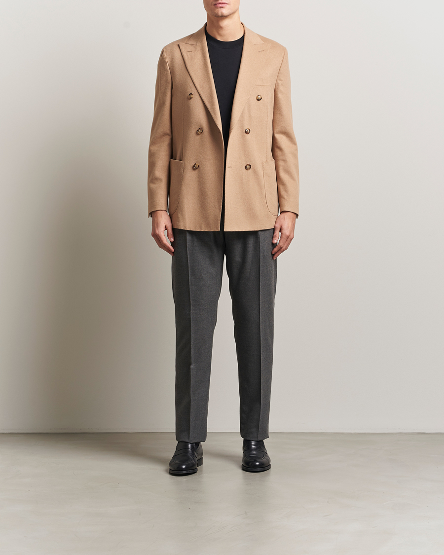 Homme | Blazers | Oscar Jacobson | Farris Baby Camel Loro Piana Blazer Beige