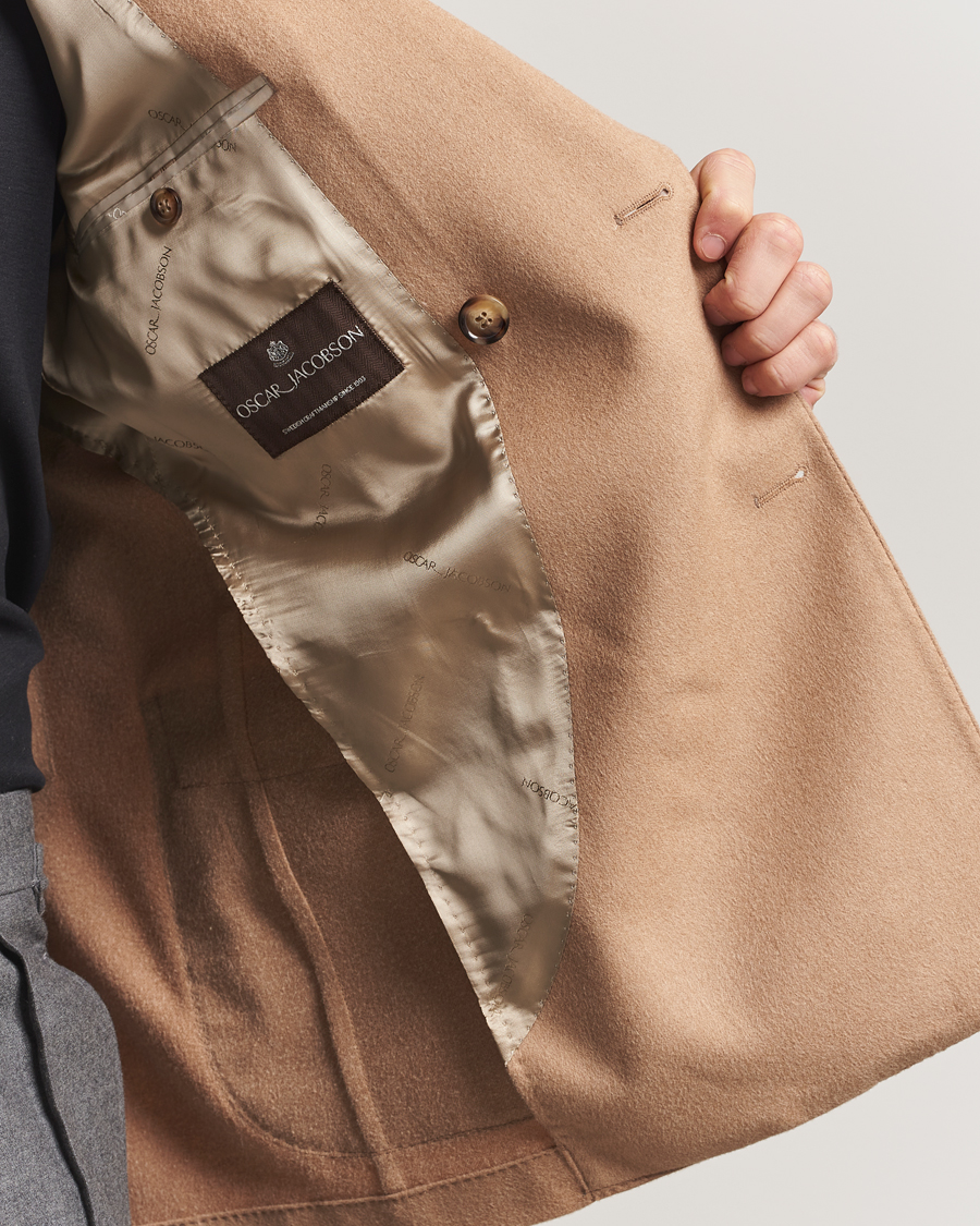 Homme | Blazers | Oscar Jacobson | Farris Baby Camel Loro Piana Blazer Beige