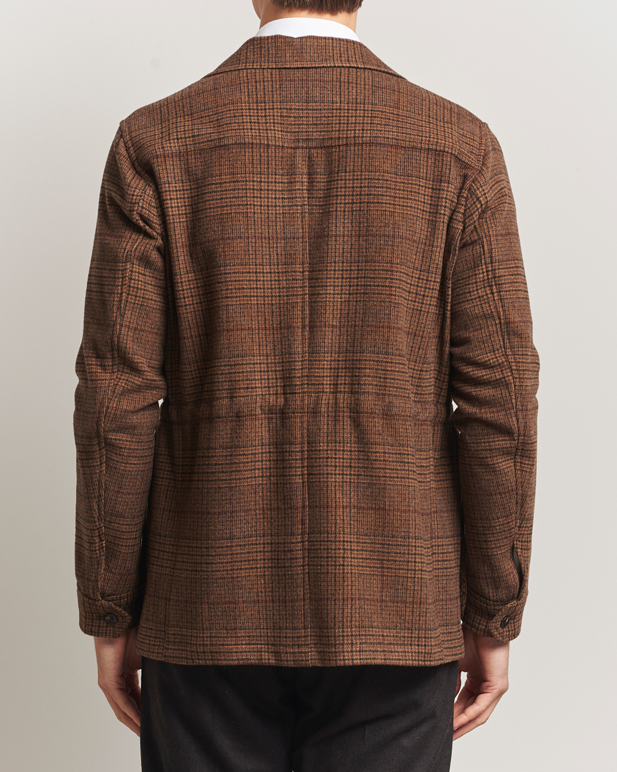 Homme | Manteaux Et Vestes | Oscar Jacobson | Sirolo Checked Shirt Jacket Brown