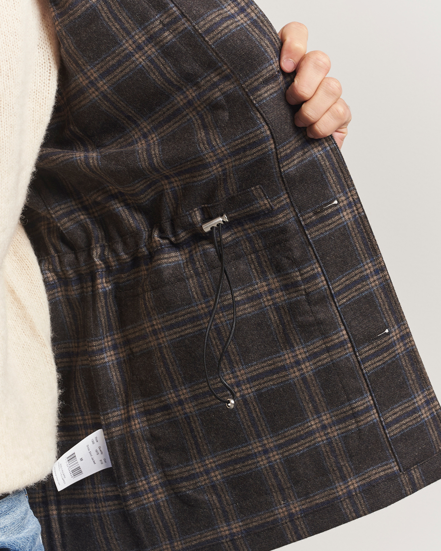 Homme | Manteaux Et Vestes | Oscar Jacobson | Sirolo Checked Shirt Jacket Brown/Blue