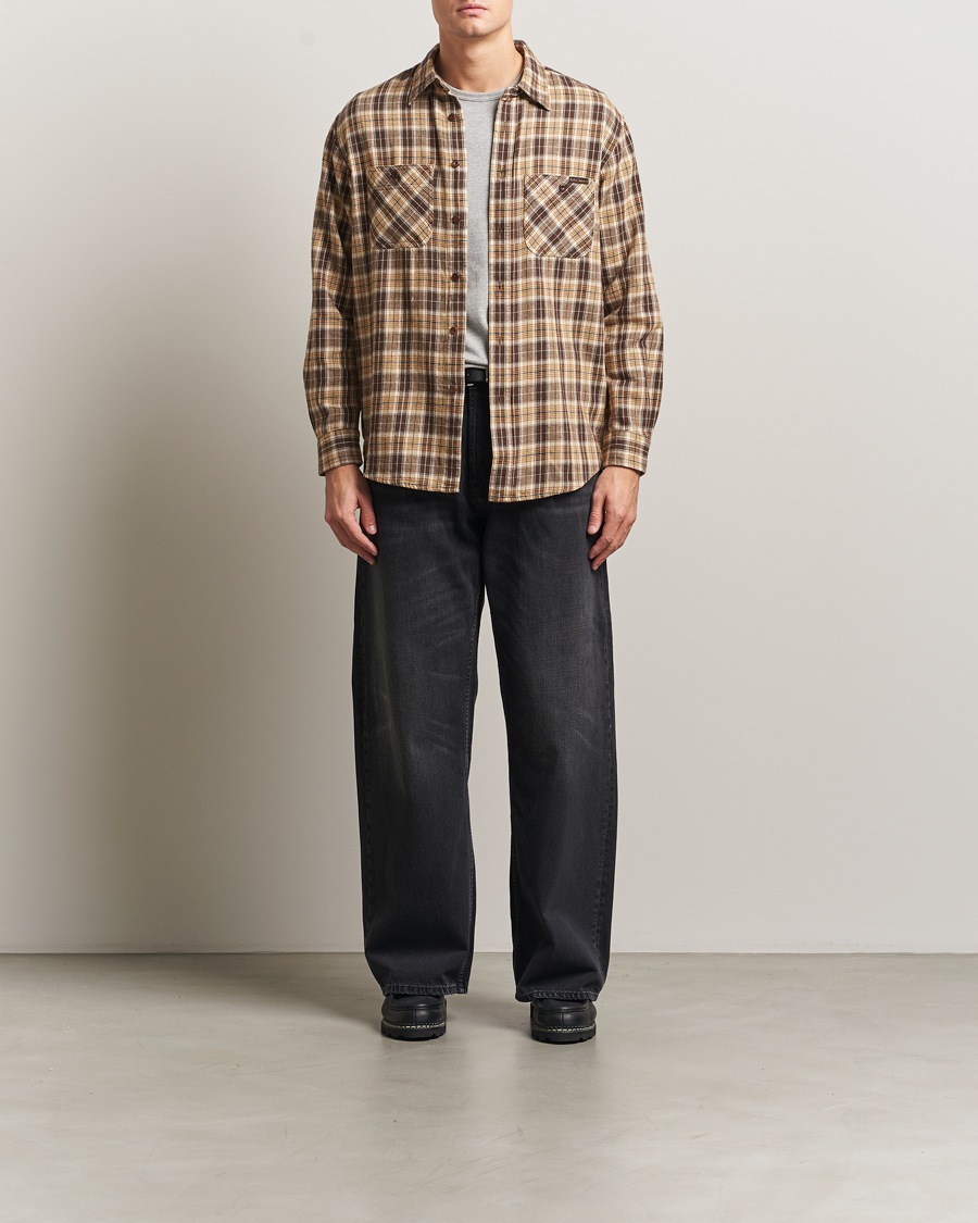 Homme | Chemises | Nudie Jeans | Julian Checked Worker Shirt Brown