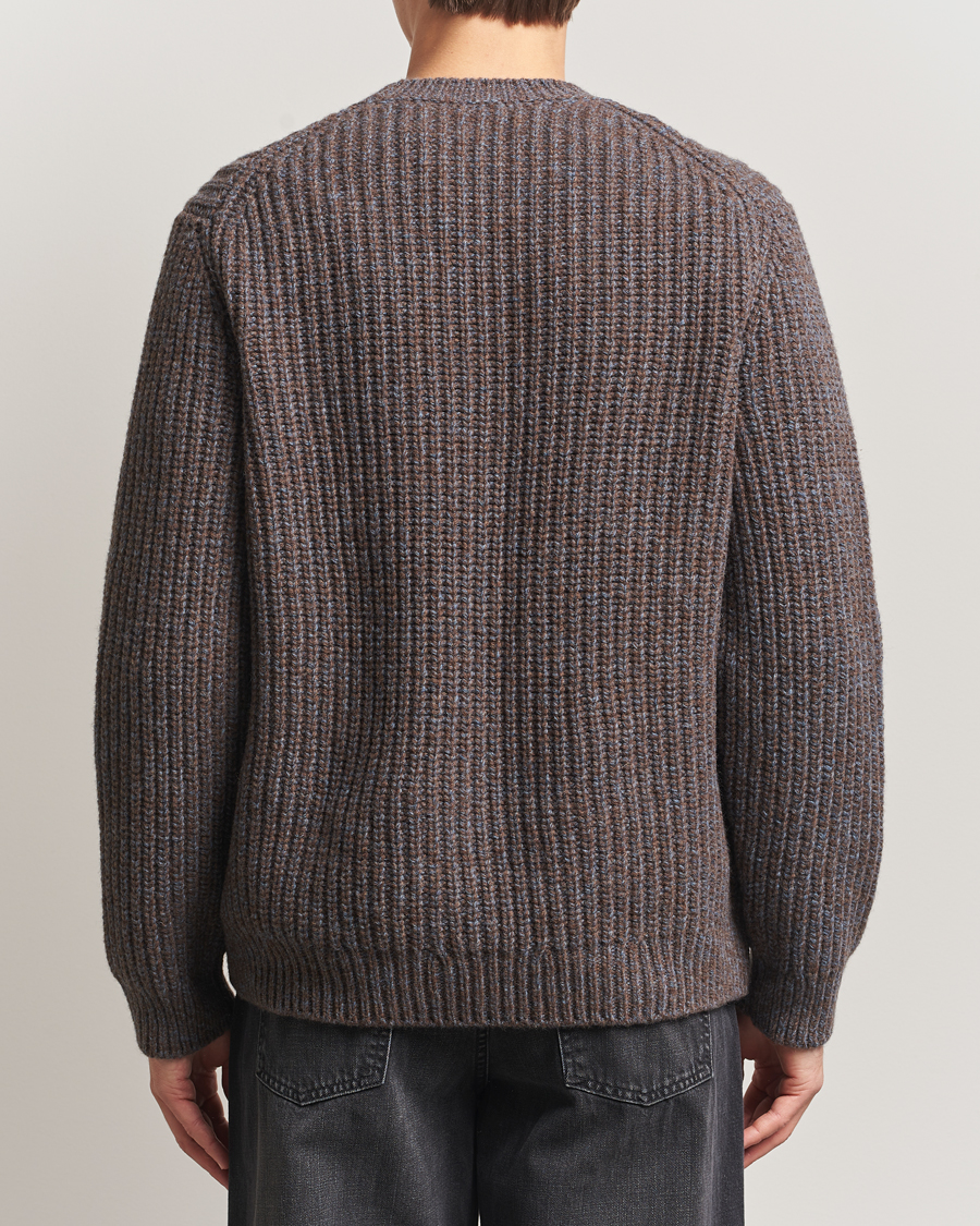 Homme | Pulls Et Tricots | Nudie Jeans | August Chunky Knitted Wool Sweater Brown