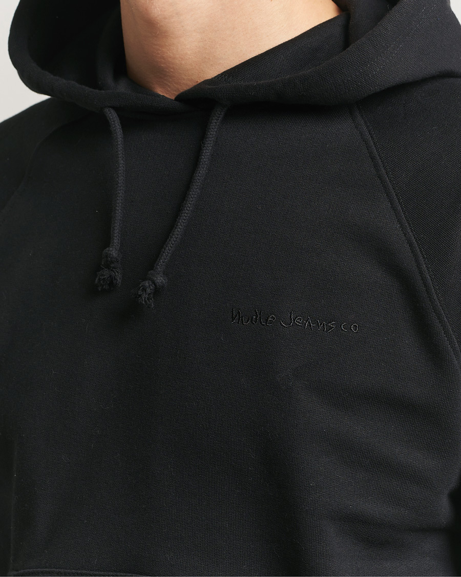 Homme | Pulls Et Tricots | Nudie Jeans | Gunde Logo Hoodie Black