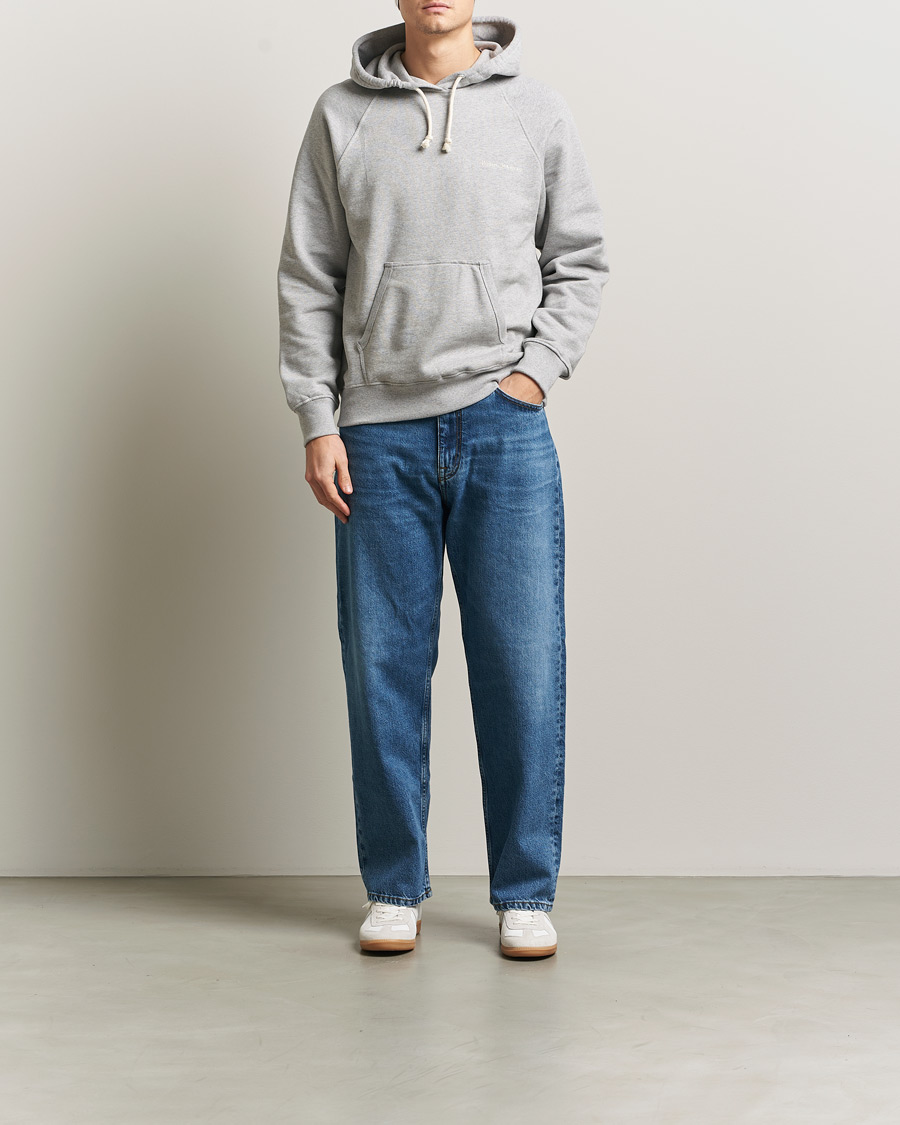 Homme | Pulls Et Tricots | Nudie Jeans | Gunde Logo Hoodie Grey Melange