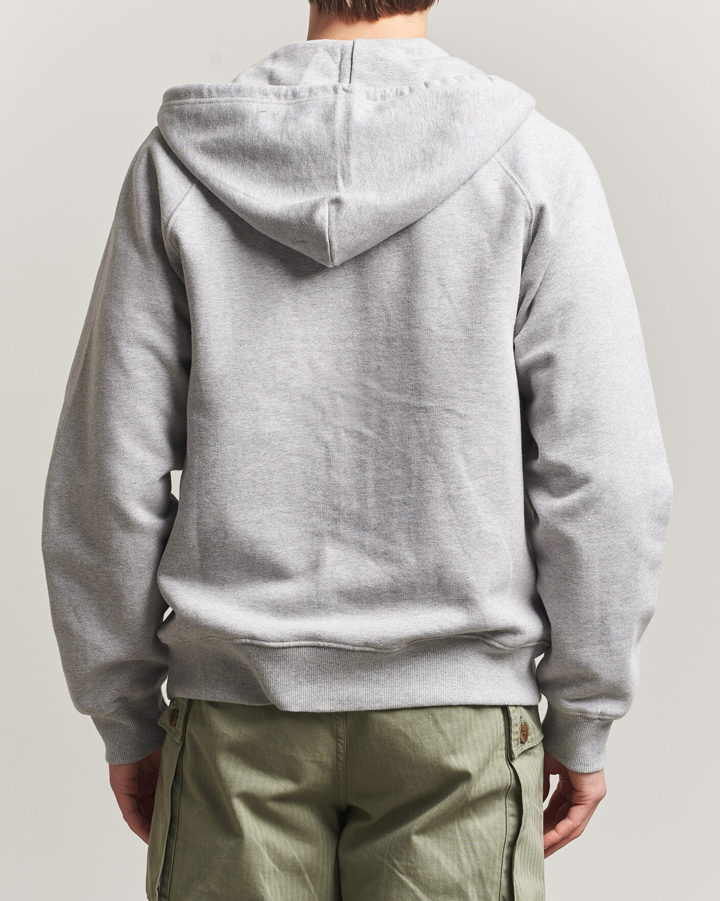 Homme | Pulls Et Tricots | Nudie Jeans | Gunde Logo Full Zip Hoodie Grey Melange