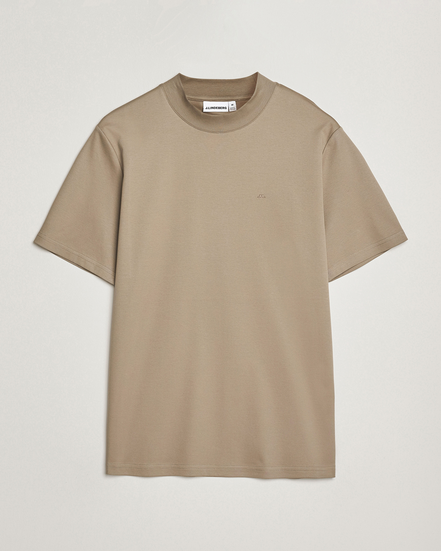 Homme | T-shirts | J.Lindeberg | Ace Mock Neck T-Shirt Brindle