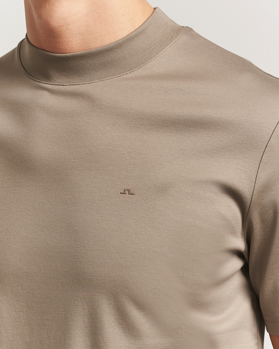Homme | T-shirts | J.Lindeberg | Ace Mock Neck T-Shirt Brindle