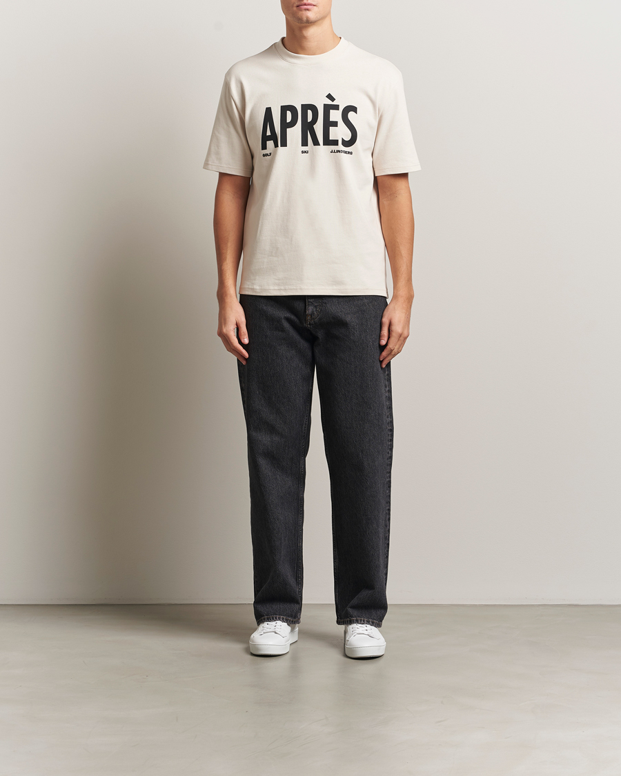 Homme | T-shirts | J.Lindeberg | Hale Printed Crew Neck T-Shirt Moonbeam