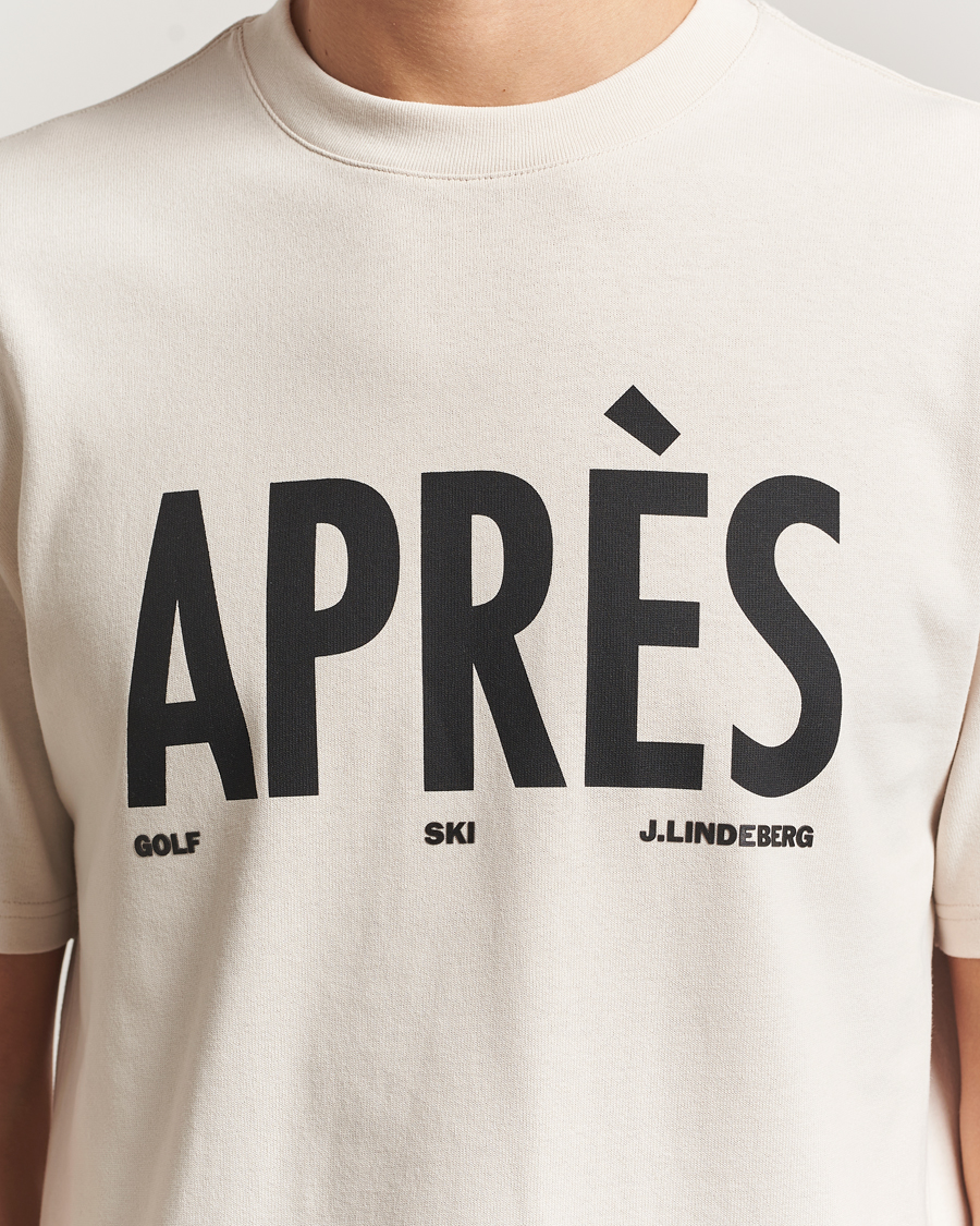 Homme | T-shirts | J.Lindeberg | Hale Printed Crew Neck T-Shirt Moonbeam