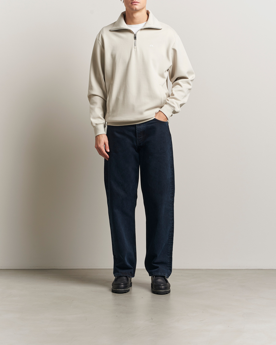 Homme | Pulls Et Tricots | J.Lindeberg | Callan Jersey Half Zip Moonbeam