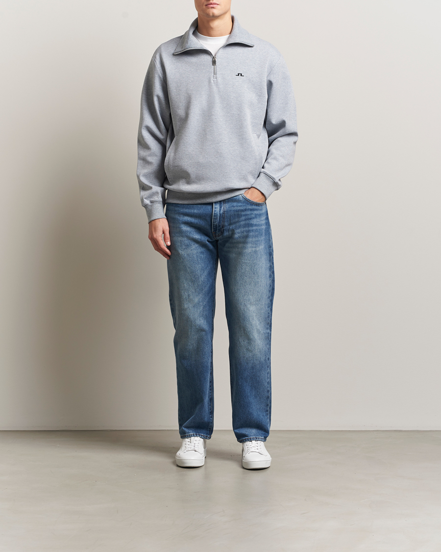 Homme | Pulls Et Tricots | J.Lindeberg | Callan Jersey Half Zip Medium Grey Melange