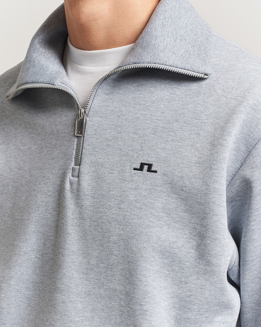 Homme | Pulls Et Tricots | J.Lindeberg | Callan Jersey Half Zip Medium Grey Melange