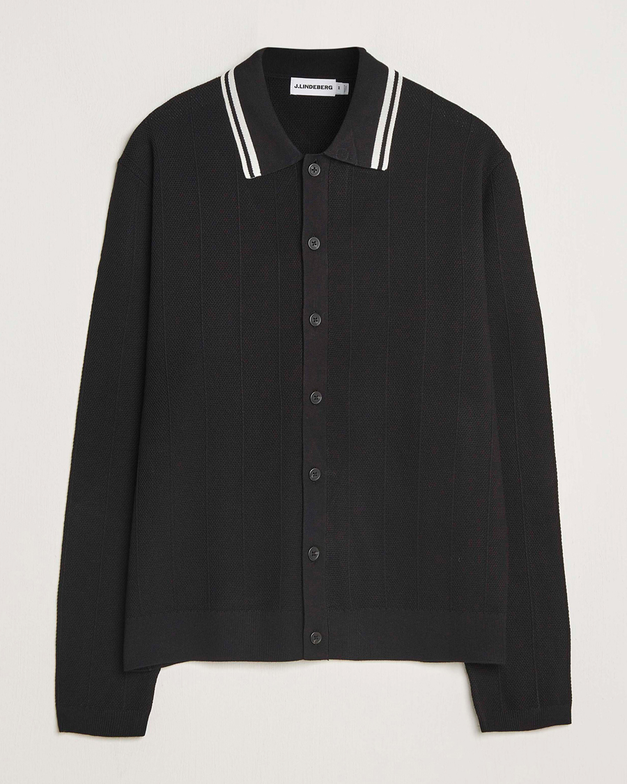 Homme | Pulls Et Tricots | J.Lindeberg | Willem Structured Cardigan Black