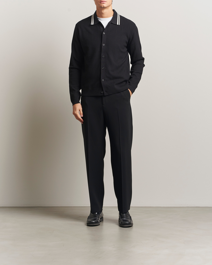 Homme | Pulls Et Tricots | J.Lindeberg | Willem Structured Cardigan Black
