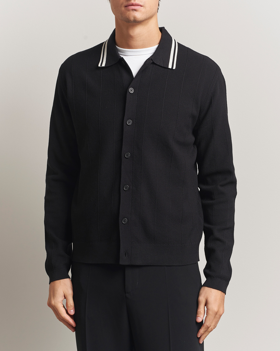 Homme | Pulls Et Tricots | J.Lindeberg | Willem Structured Cardigan Black