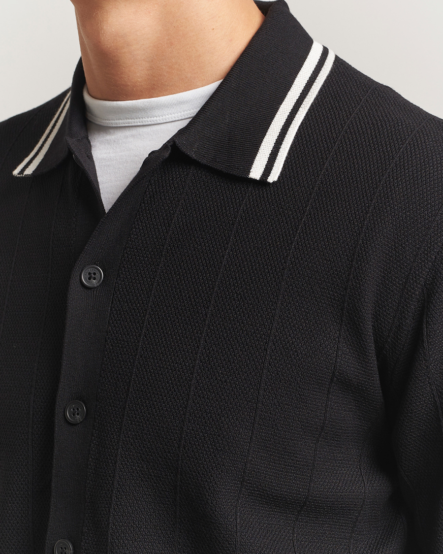 Homme | Pulls Et Tricots | J.Lindeberg | Willem Structured Cardigan Black