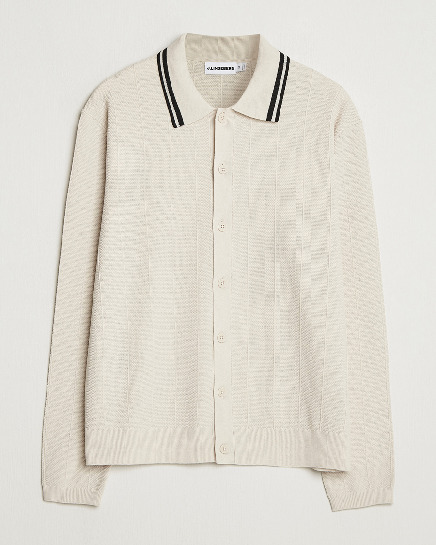 Homme | Pulls Et Tricots | J.Lindeberg | Willem Structured Cardigan Moonbeam
