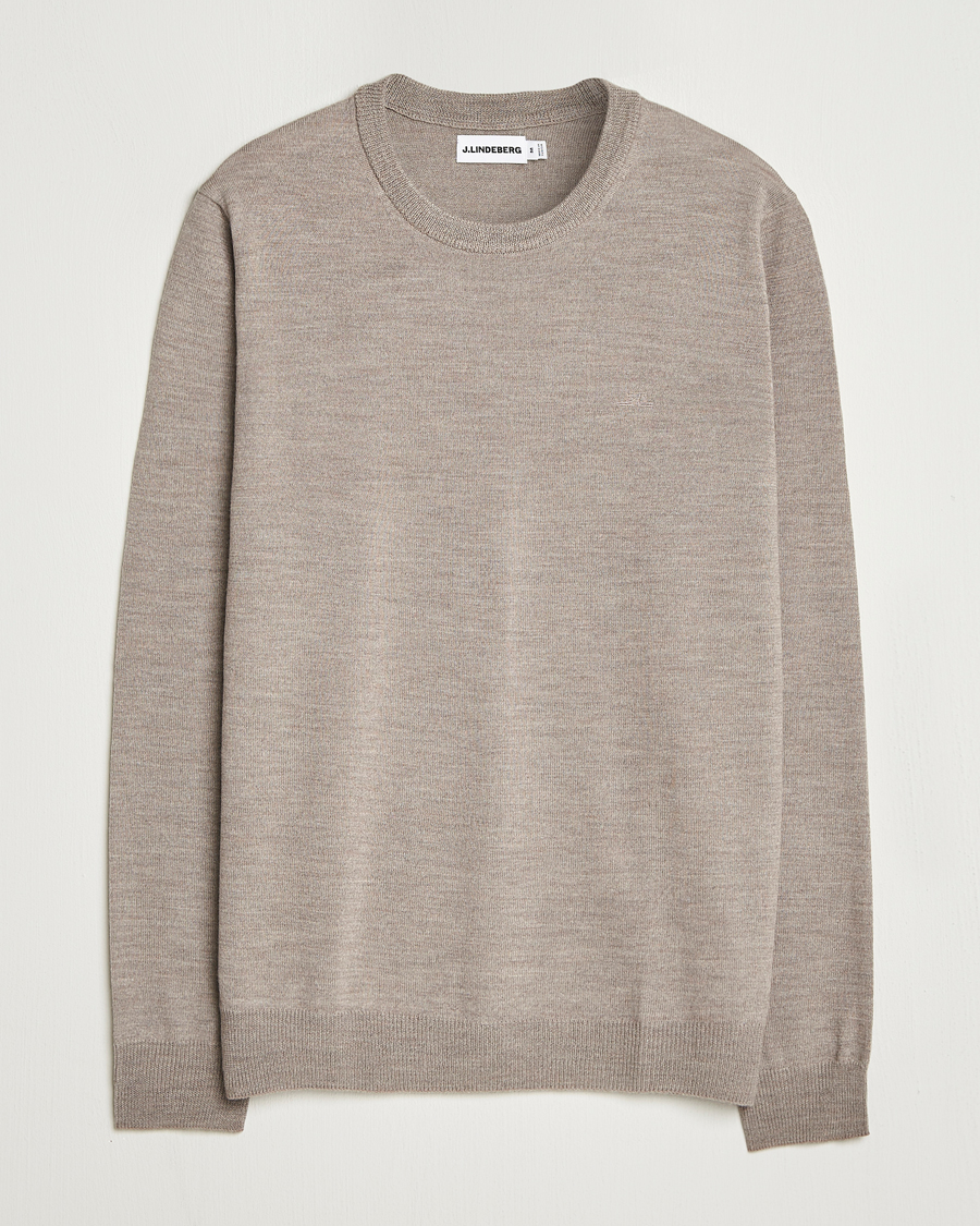 Homme | Pulls Et Tricots | J.Lindeberg | Keane Merino Crew Neck Brindle Melange