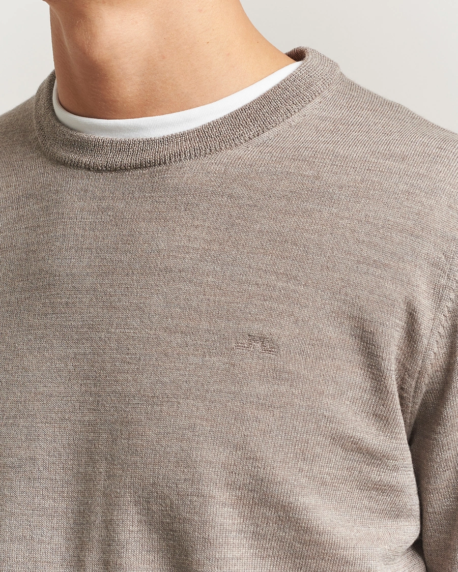 Homme | Pulls Et Tricots | J.Lindeberg | Keane Merino Crew Neck Brindle Melange