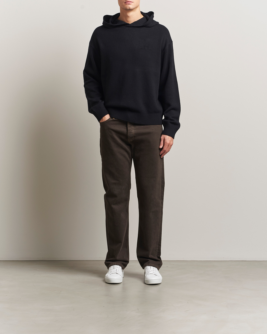 Homme | Pulls Et Tricots | J.Lindeberg | Edward Wool Knitted Hoodie Black