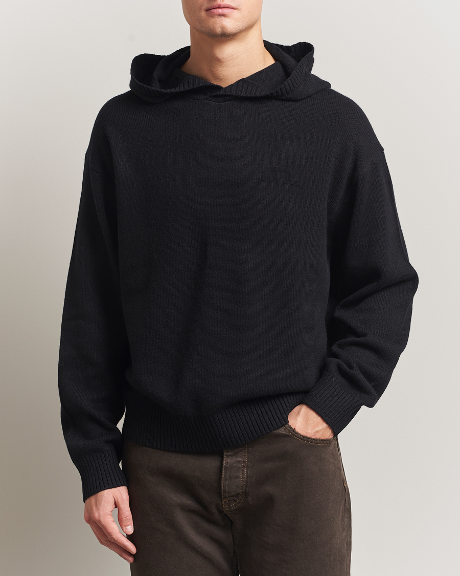 Homme | Pulls Et Tricots | J.Lindeberg | Edward Wool Knitted Hoodie Black