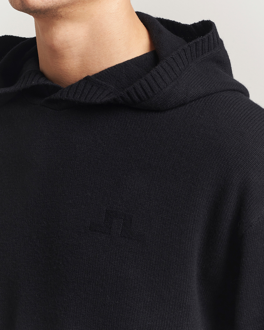 Homme | Pulls Et Tricots | J.Lindeberg | Edward Wool Knitted Hoodie Black