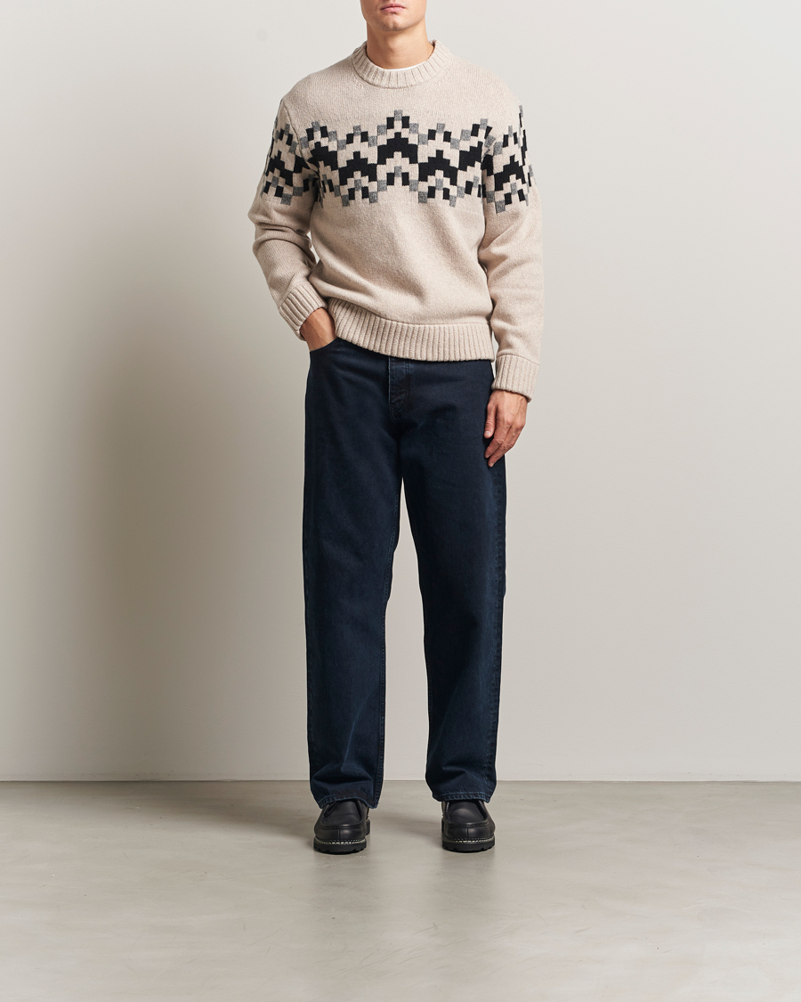 Homme | Pulls Et Tricots | J.Lindeberg | Faris Wool Knitted Fairisle Sweater Moonbeam