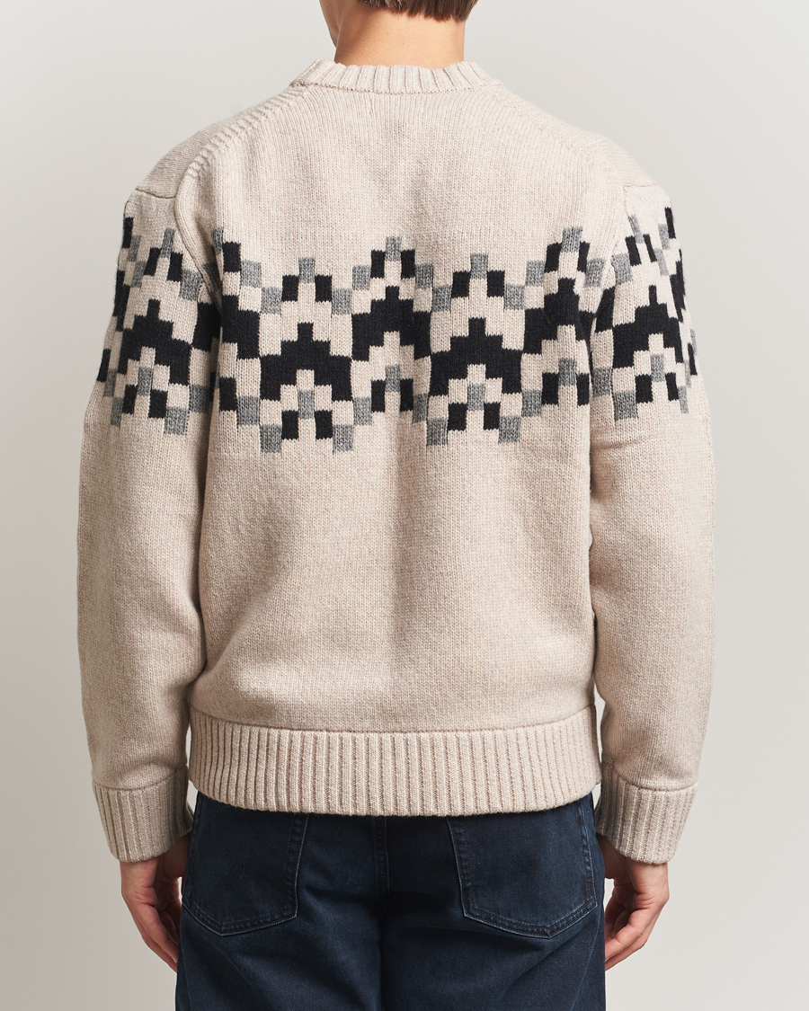 Homme | Pulls Et Tricots | J.Lindeberg | Faris Wool Knitted Fairisle Sweater Moonbeam