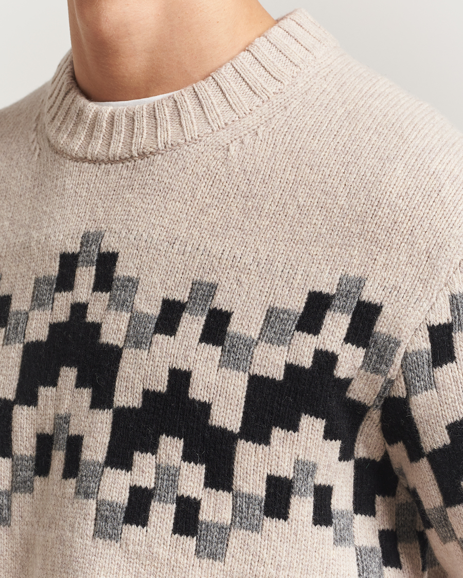 Homme | Pulls Et Tricots | J.Lindeberg | Faris Wool Knitted Fairisle Sweater Moonbeam