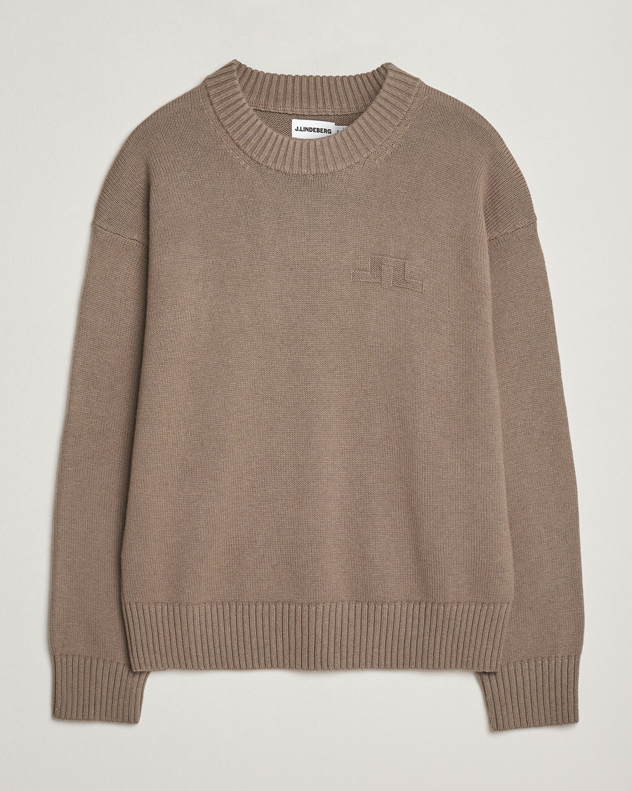 Homme | Pulls Et Tricots | J.Lindeberg | Eddy Wool/Cotton Knitted Sweater Brindle